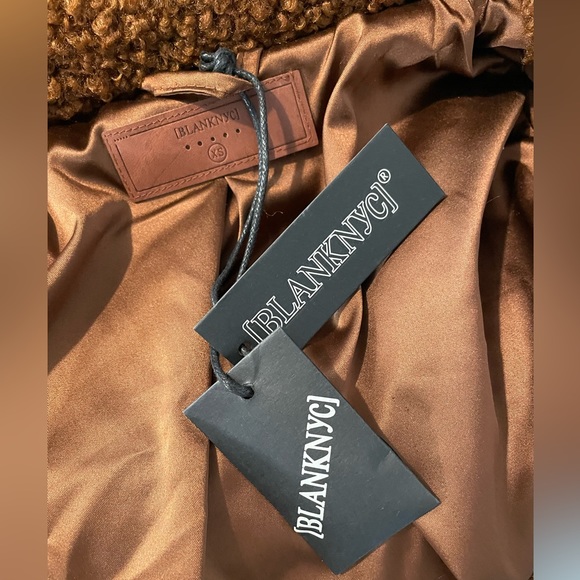 NWT Blank NYC oversized teddy pea coat in brown Size XS - Picture 4 of 6